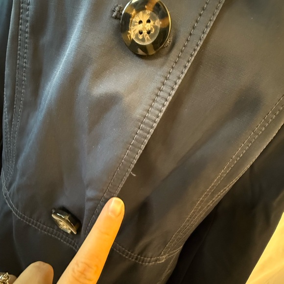 Laundry By Shelli Segal Blue Trench Coat size L - Picture 8 of 16